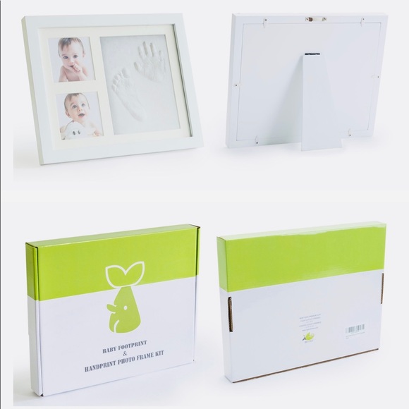 Premium Clay Baby Footprint & Handprint Photo Frame Kit - Picture 1 of 4
